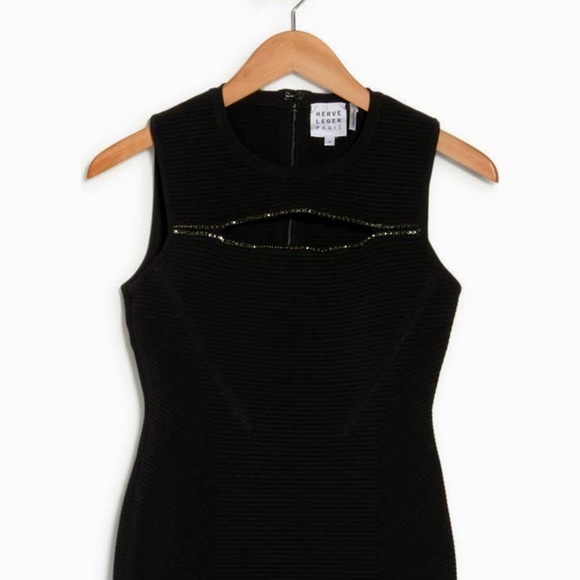 NWT - Herve Leger Ottoman Mini Dress (Still in Original Packaging) Sz. L - Picture 3 of 9